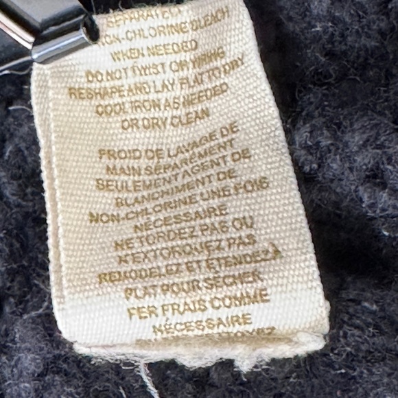 Free People Black Large Buttons Wool Blend Balloon Sleeves Long Cardigan Small - Picture 9 of 9